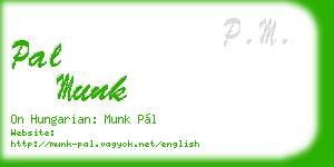 pal munk business card