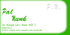 pal munk business card